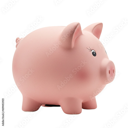 Cute pink piggy bank designed for saving money and encouraging savings habits.
