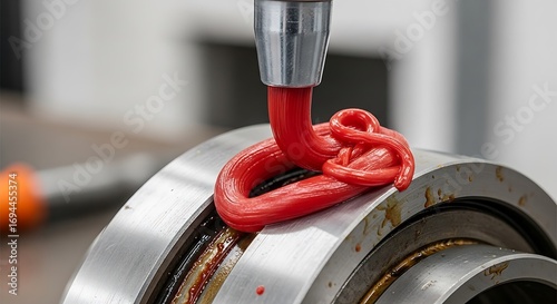 Red Grease Industrial Machine Lubrication.