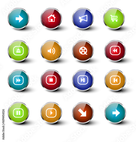 buttons for web vector