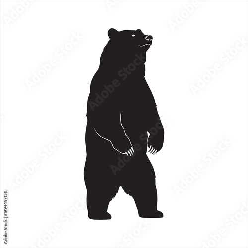 Bear standing up silhouette