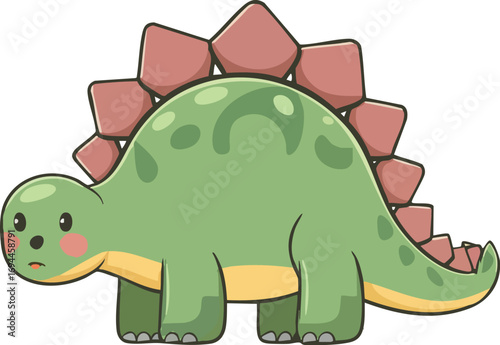 Cartoon Dinosaur Clipart Cute Prehistoric Animal Illustration