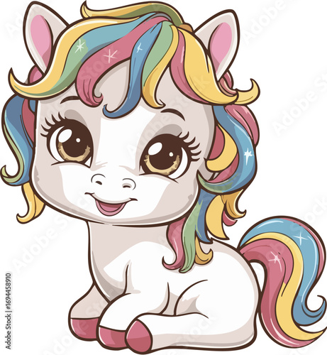 Magical Unicorn Clipart – Cute Fantasy Horse Illustration