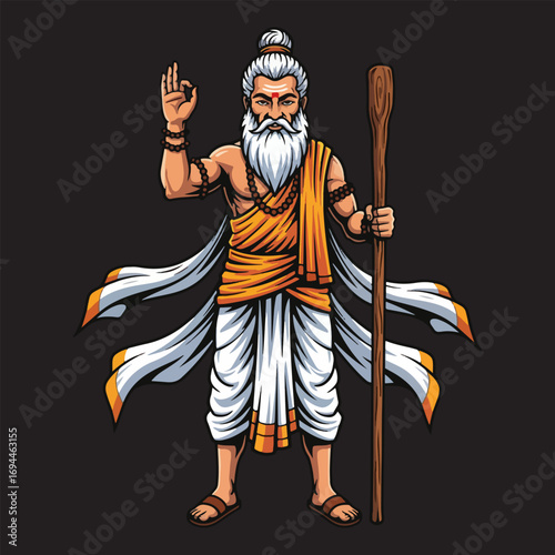 Illustration of the Hindu sage Rishi