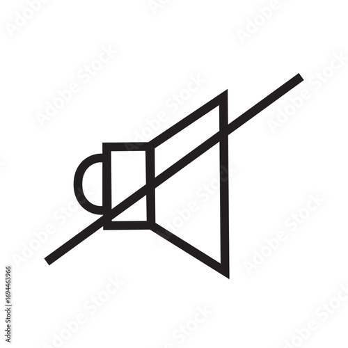 Muted speaker line icon