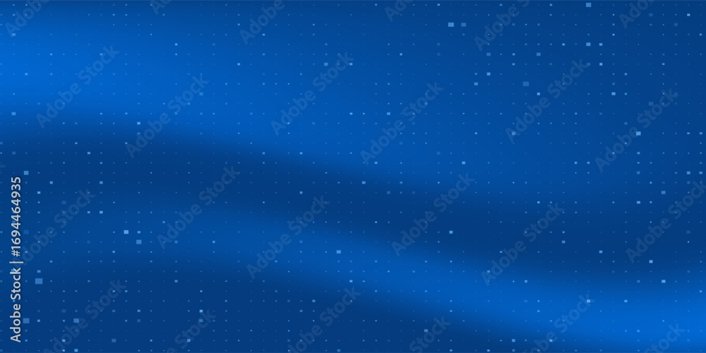 Obraz premium Abstract digital blue square particles background for business, finance, research, tech and science