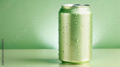 Realistic aluminum can with condensation
