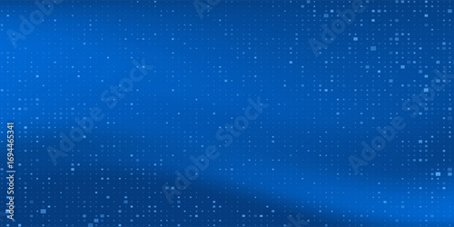 Abstract digital blue square particles background for business, finance, research, tech and science