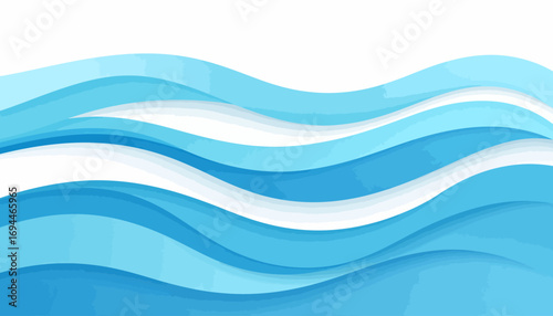 Abstract Blue Waves Background Design.