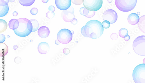 Floating Bubbles Background with Pastel Colors.