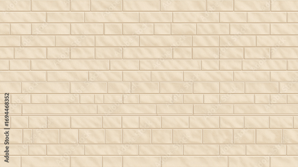 Obraz premium Seamless pastel cream beige brick wall background with subtle texture and warm neutral tone, calming mood