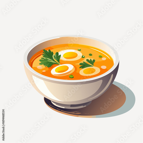 Egg Drop Soup in Bowl