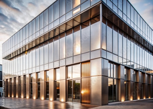 Elegant AluminuCharming Building Reflections at Night