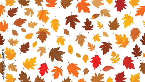 seamless background with autumn leaves