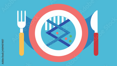 DNA Helix and Plate A graphic showing a DNA double helix overlaid on top of a dinner plate symbolizing the connection between genetics and diet.