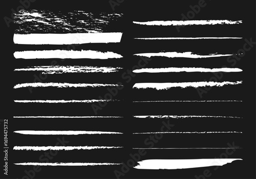 Trazo de pincel blanco enf ondo negro