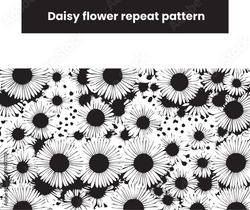 Real estate  Daisy flower repeat pattern   design