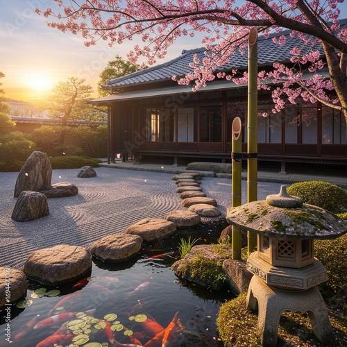 japanese garden in autumn