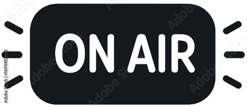 On Air Icon for Live Broadcasting and Podcast Streaming