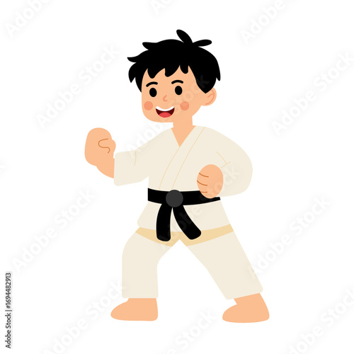Karate Boy Side Block