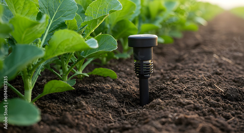 Smart Agriculture Sensor Monitoring Young Green Crops