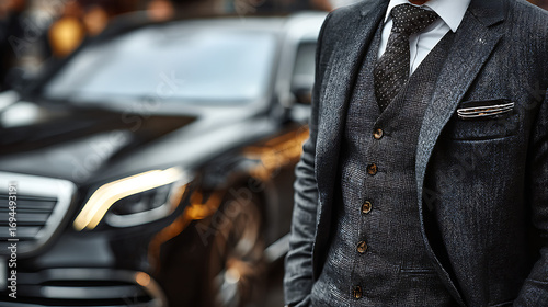 Professional driver near luxury car, closeup. Chauffeur service 17691264 1
