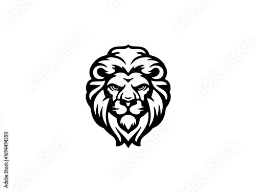 Majestic lion head emblem exudes strength and leadership for powerful brand identity