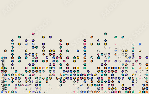 Decorative multicolor dots vector background with vintage grunge effect, perfect for retro posters, creative design, and abstract graphic decoration.