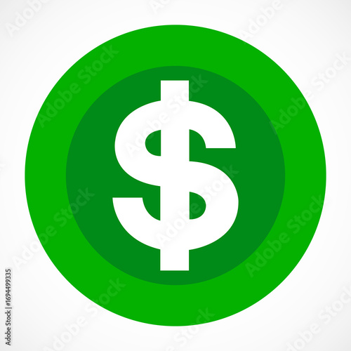 Symbol dollar. Usd currency symbol. Vector illustration