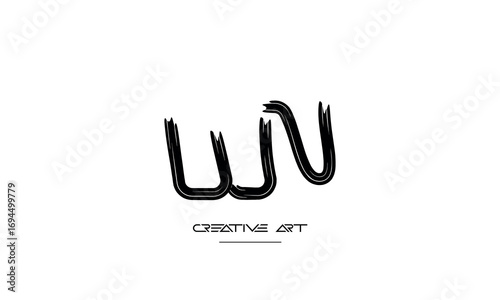 NW, WN, N, W abstract letters logo monogram