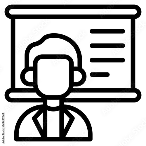 Mentor icon vector illustration