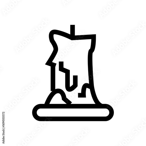 vector illustration of a candle outline icon