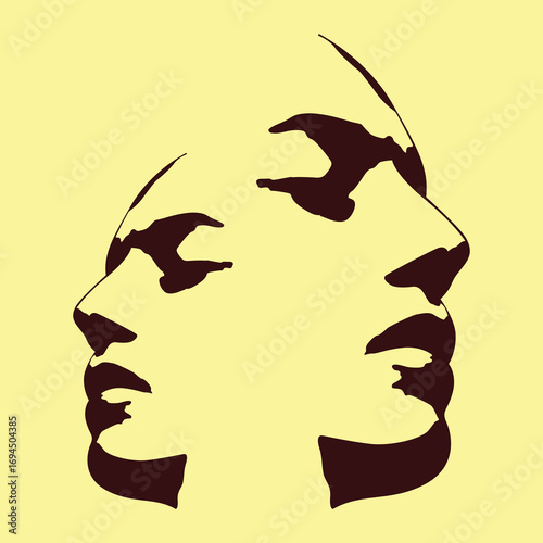 A monochromatic illustration of an Indigenous chief wearing a feathered headdress