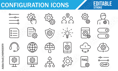Clean and Modern Icons for Adjustments, Settings, and Customization