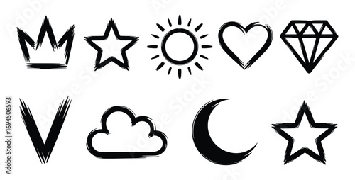 set of crown icons