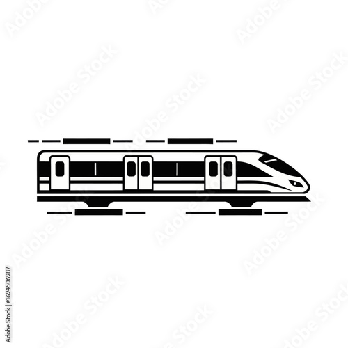 High Speed Rail Train Transportation Modern Travel.