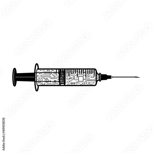 Medical syringe injection device healthcare.