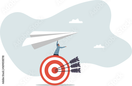 Business objective, purpose or target, goal and resolution to aim for success, aspiration and motivation to achieve goal .about a man and his life.
