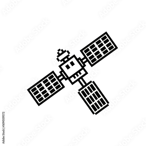 Satellite in Space Orbiting Earth.