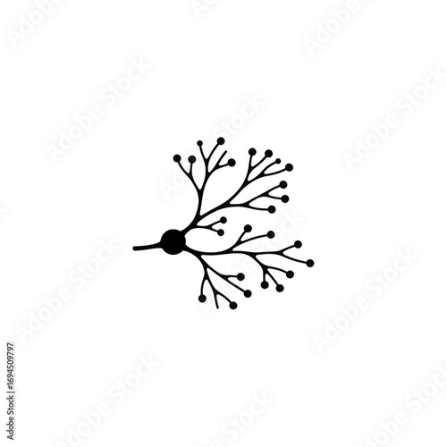 Simple Neuron Cell Structure Diagram.