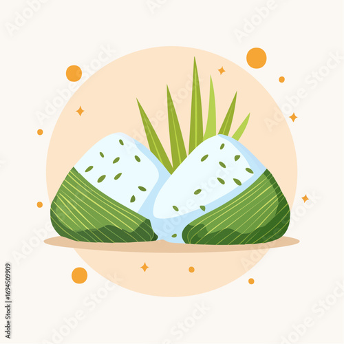Authentic Japanese Onigiri Rice Snack Vector Design for Restaurant and Menu Graphics