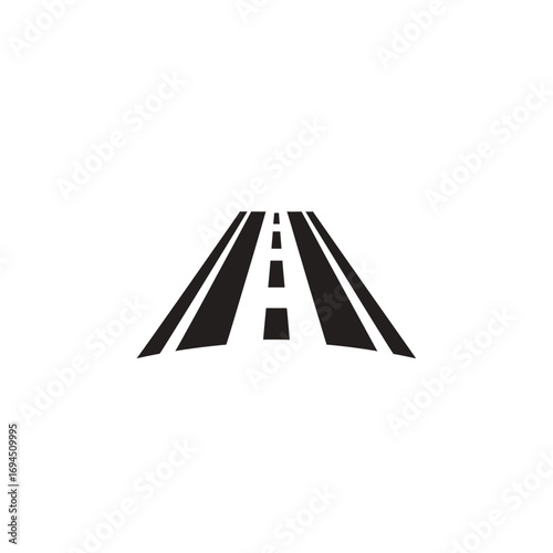 Straight road graphic design element vector illustration.
