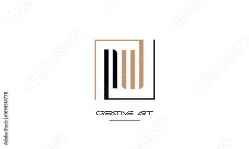 NW, WN, N, W abstract letters logo monogram