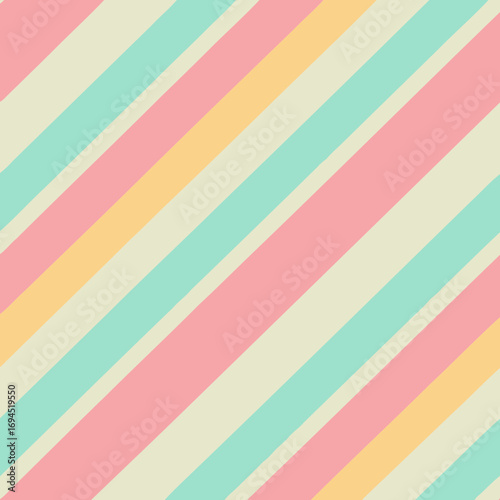 Pastel Diagonal Stripes Seamless Pattern Background