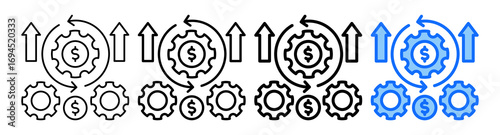 Operational Cost Icon In Different Styles Set Collection