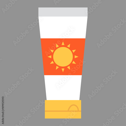 Sunscreen Tube Protecting Skin from Harmful UV Rays and Sunburn