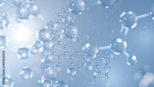 piperacillin molecular structure 3d, antibiotic structural chemical formula view from a microscope