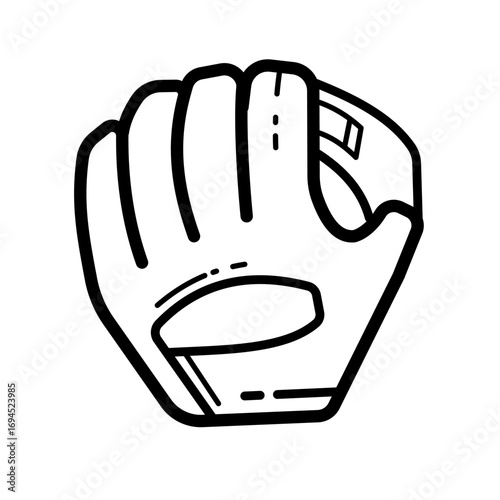 Baseball glove - vector icon