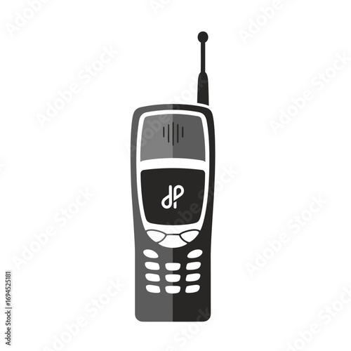 Mobile phone technology communication, logo design illustration 