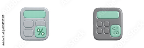 Modern calculator with percentage button and display screen
