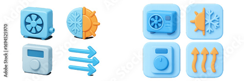 Air conditioning and heating system for climate control and temperature regulation, environmental comfort